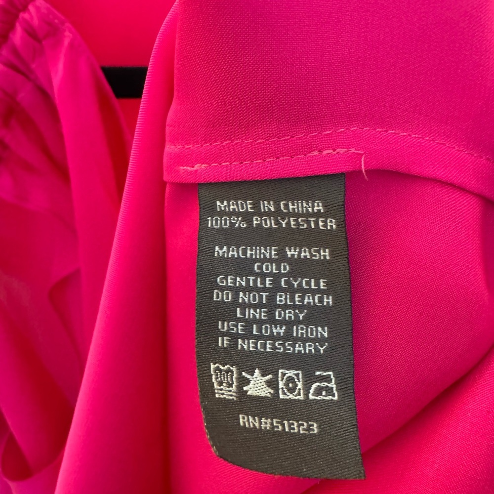 Vince Camuto Fuchsia Drape Neck Blouse - Picture 4 of 5